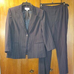 Black pinstripe pant suit